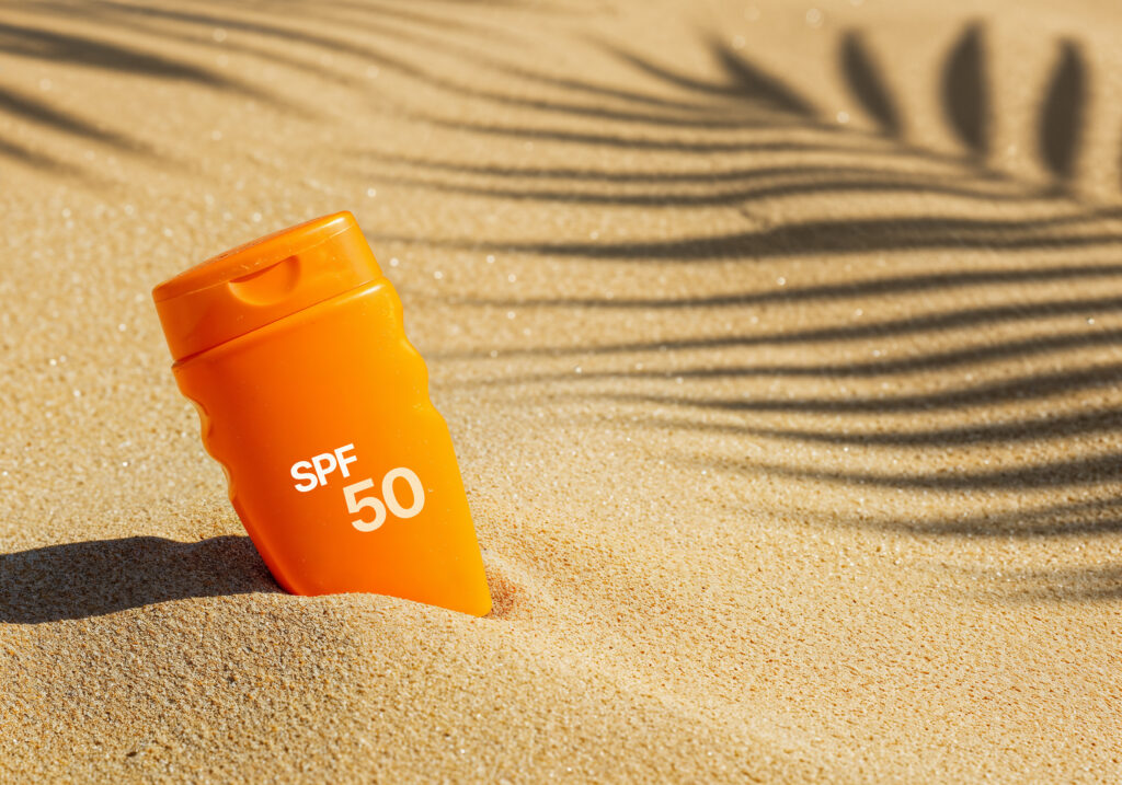 sunscreen spf 50 sandy beach